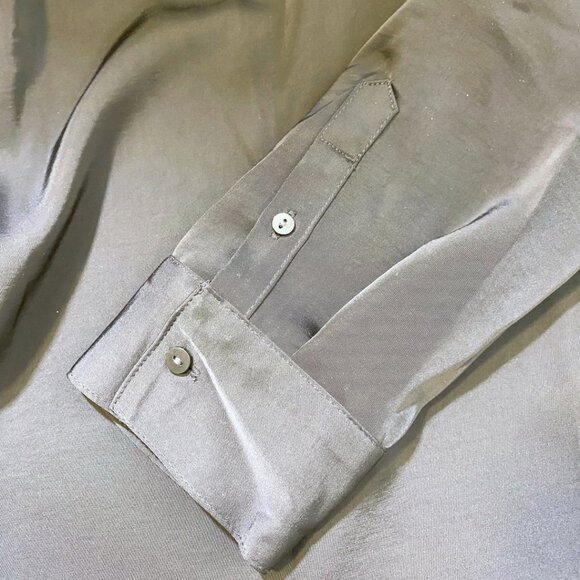 NWT Satin Old Navy Cropped Button-Down Shirt - Womens Plus Size 2X Black Jack - Picture 9 of 9